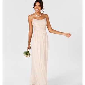 Adrianna Papell Beaded Blush Dress